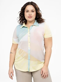 Blouse à manches courtes avec boutons