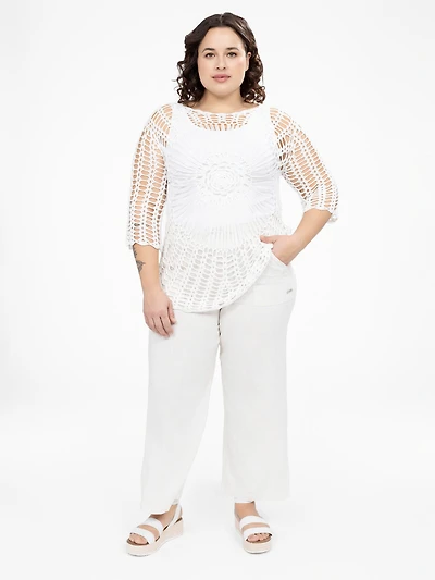 Straight casual pull-on pant - Petite