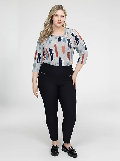 Straight fitted pull-on pant - Petite