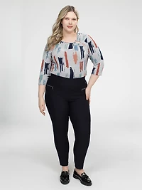 Straight fitted pull-on pant - Petite