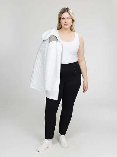 Pantalon ajusté droit à enfiler - Petite