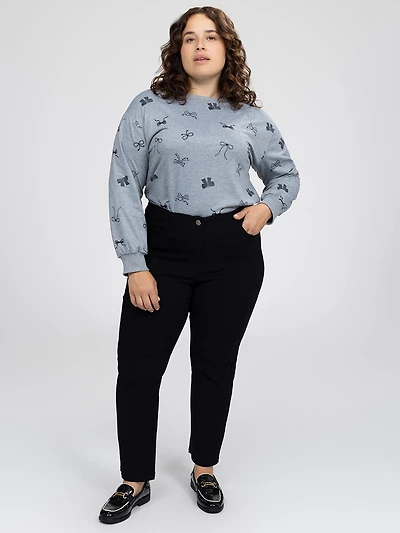 Casual straight-leg pants