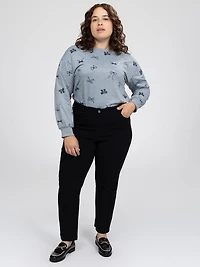 Casual straight-leg pants