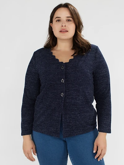 Cardigan en tricot ample à manches longues