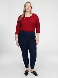 Skinny fitted pull-on jean