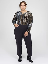 Pantalon habillé droit à enfiler - Petite