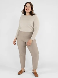 Straight fitted pull-on pant - Petite