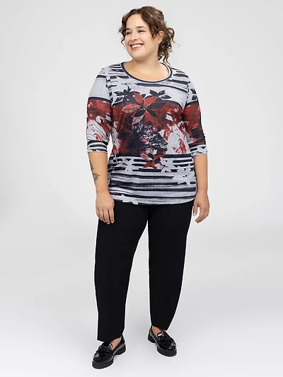T-shirt à manches 3/4