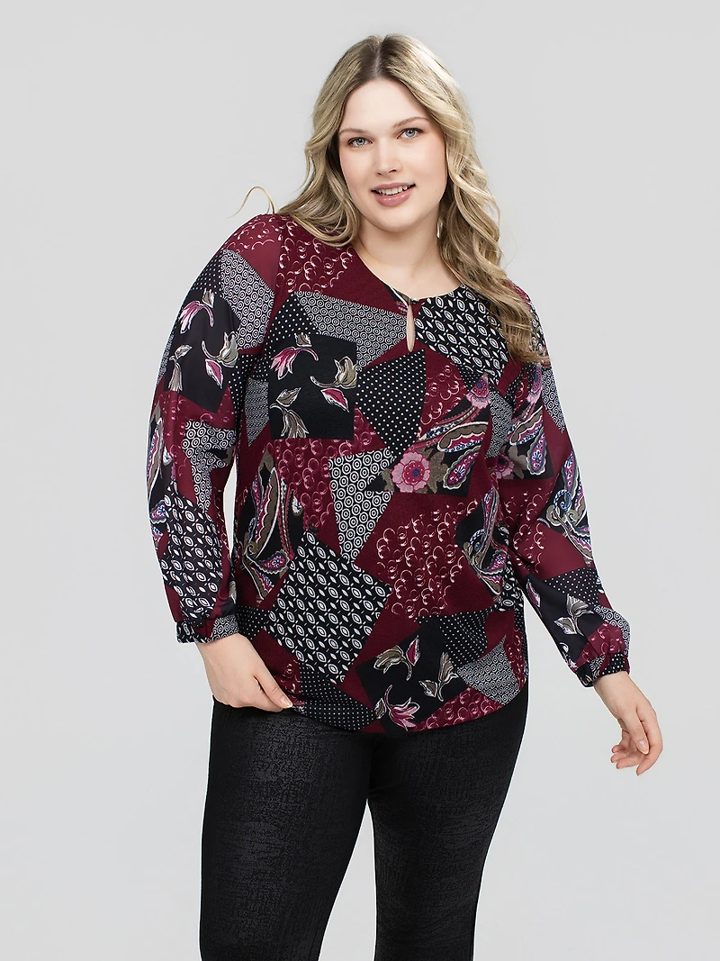 Long-sleeve semi-fitted t-shirt