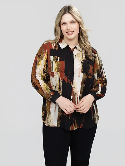 Blouse à manches longues avec boutons