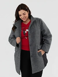 Manteau coquille mi-cuisse semi-ajusté