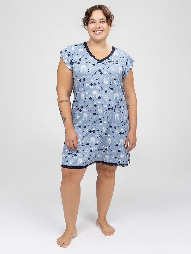 Robe de nuit droite