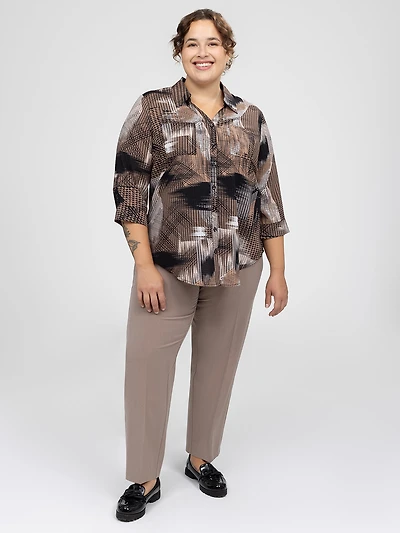Blouse à manches 3/4 avec boutons