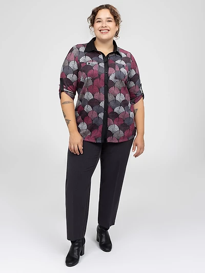 Blouse à manches 3/4 avec boutons