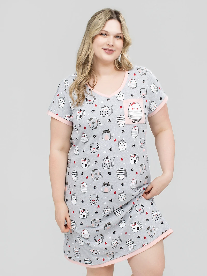 Robe de nuit droite