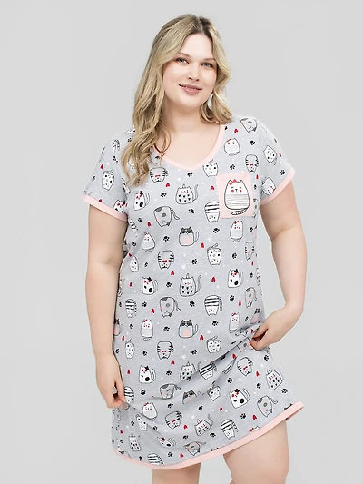 Robe de nuit droite