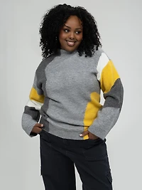 Long-sleeve loose pullover sweater