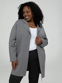 Cardigan en tricot ouvert ample à manches longues