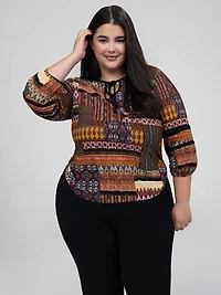 3/4-sleeve fitted t-shirt