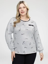 T-shirt ample à manches longues