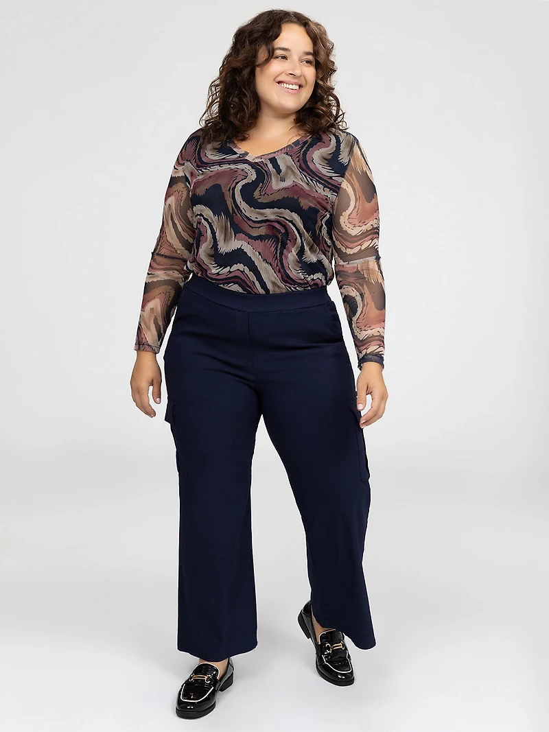 Pantalon évasé à enfiler