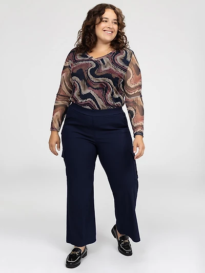 Pantalon évasé à enfiler