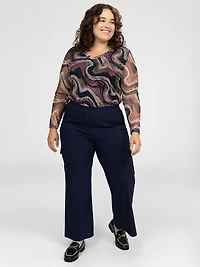 Pantalon évasé à enfiler