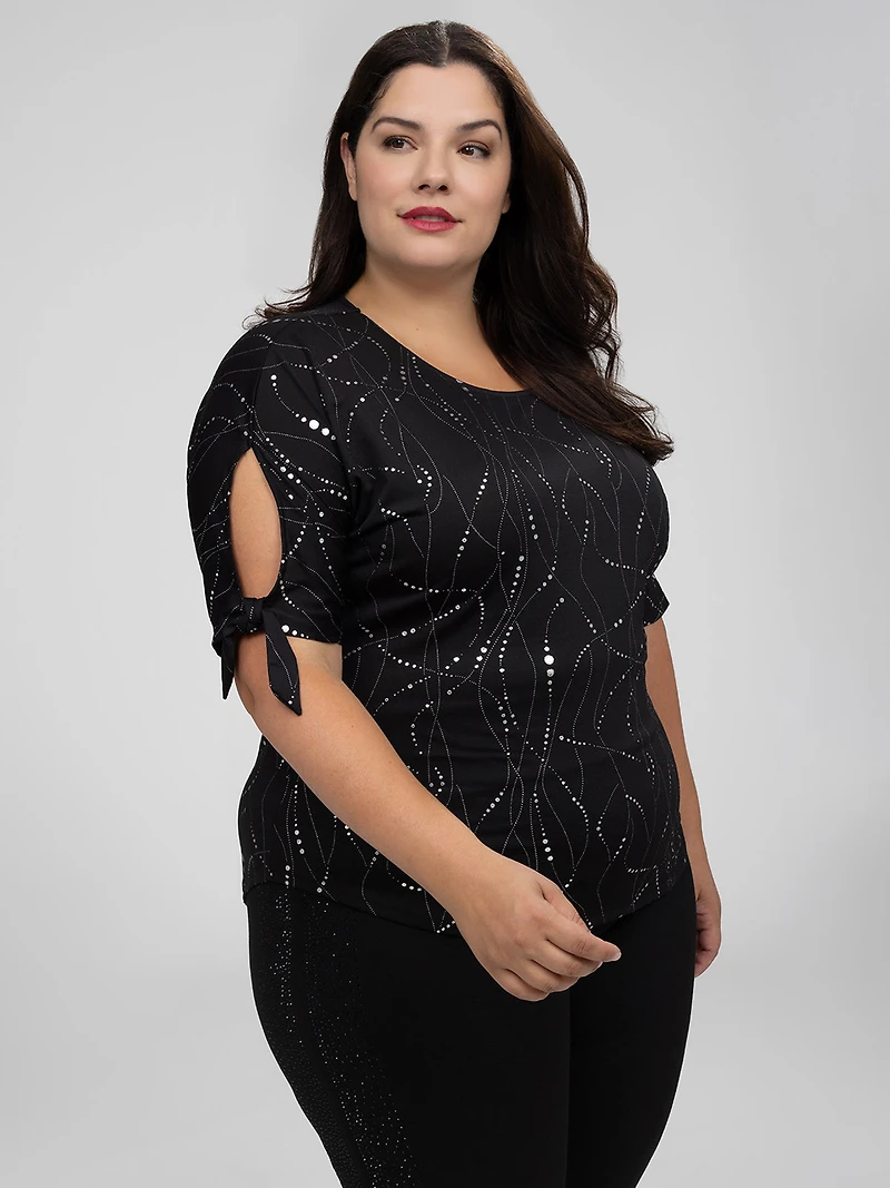 Tunique ample à manches courtes