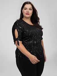 Tunique ample à manches courtes