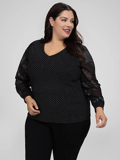 Tunique évasée à manches longues