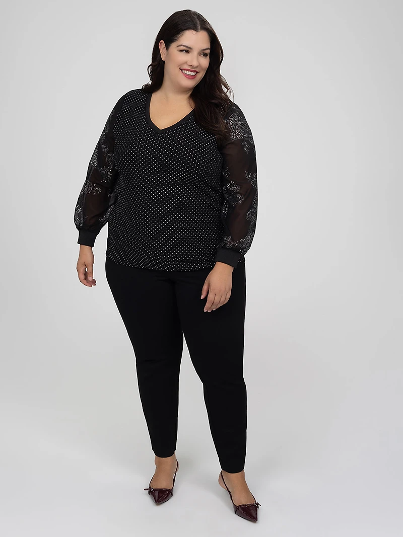 Tunique évasée à manches longues