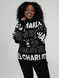 Long-sleeve loose pullover sweater