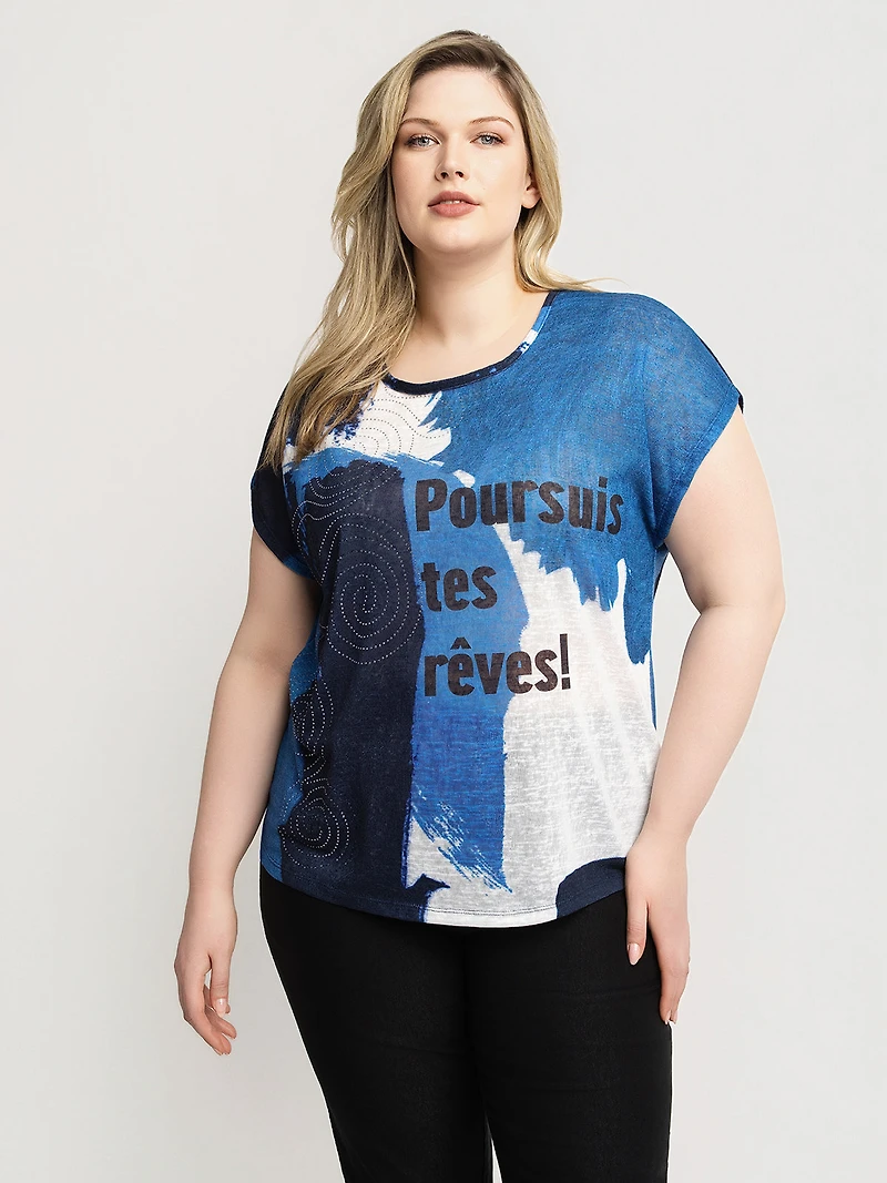 T-shirt ample à manches courtes