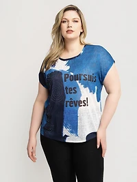 T-shirt ample à manches courtes