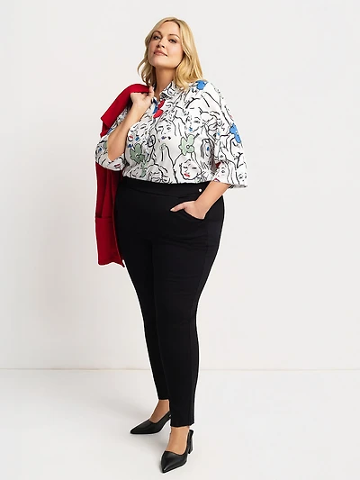 Pantalon semi-ajusté à enfiler