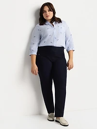 Pantalon droit ajusté à enfiler