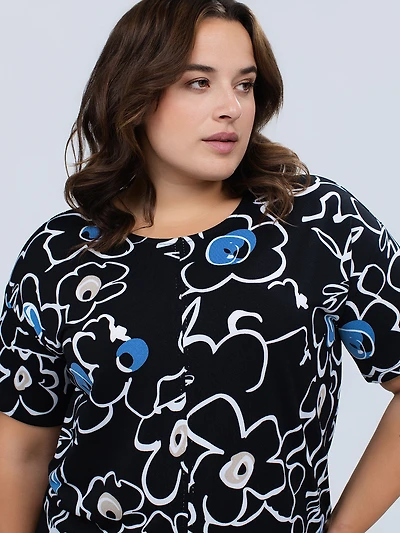 Short-sleeve loose tunic