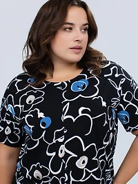 Short-sleeve loose tunic