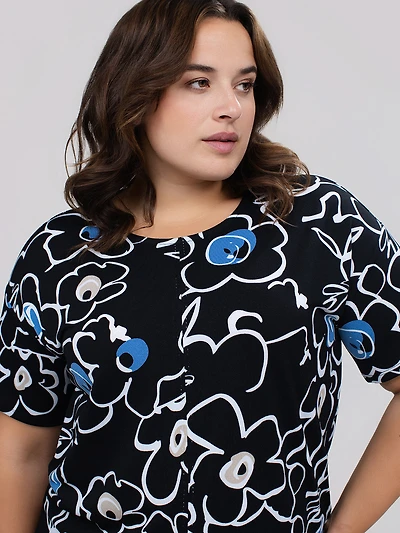 Tunique ample à manches courtes