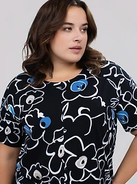 Tunique ample à manches courtes