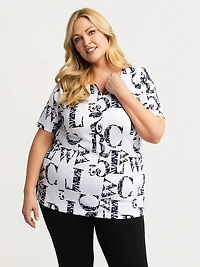 Tunique ample à manches courtes