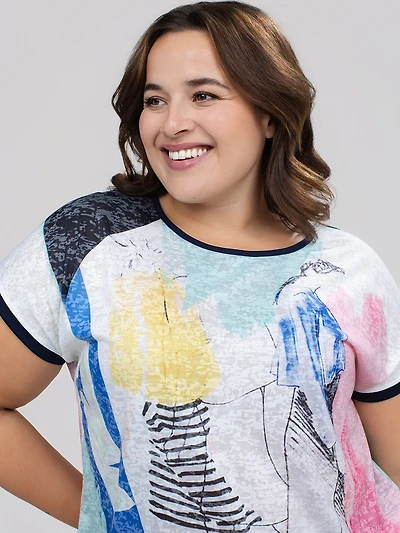 T-shirt ample à manches courtes