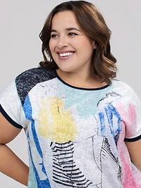 T-shirt ample à manches courtes