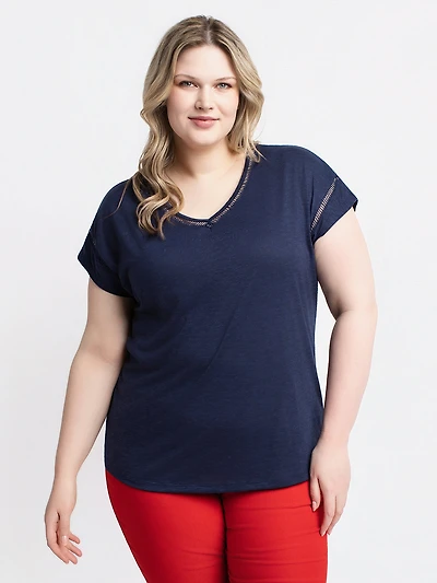 T-shirt ample à manches courtes