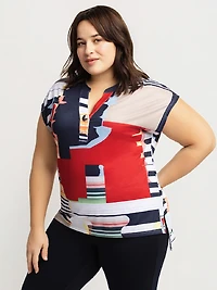 Tunique ample à manches courtes