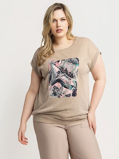 Short-sleeve loose tunic