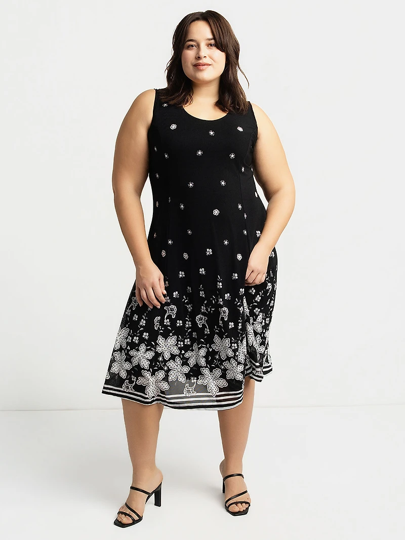 Robe maxi évasée en tricot