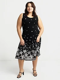 Robe maxi évasée en tricot