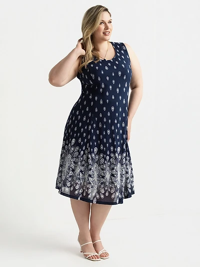 Robe maxi évasée en tricot