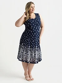 Robe maxi évasée en tricot